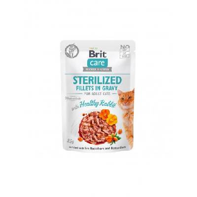 Brit Care Cat Pouch Sterilized Fillets in Gravy with Healthy Rabbit 85 g