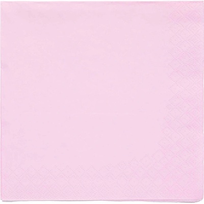 Amscan Servítky papierové ružové Marshmallow 33x33cm 20 ks