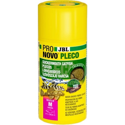 JBL Pronovo Pleco Wafer M - Храна, под формата на тънки таблетки вафли, съдържащи дървесина за растителноядни сомчета от 1-20 см. - 100 мл
