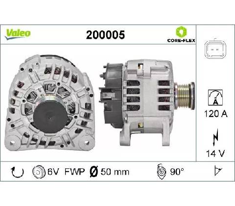 Alternátor VALEO 200005