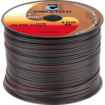 MasterLED Cabletech Medená Dvojlinka 2x0,16mm čierno červený kábel 100m