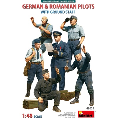 Miniart 1/35 GERMAN & ROMANIAN PILOTS W/GROUND STAFF