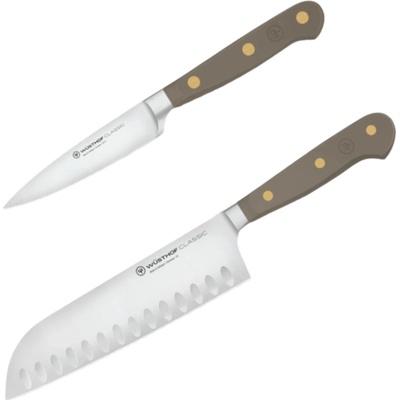Wüsthof classic color Velvet Oyster Santoku a na zeleninu PS 2 ks