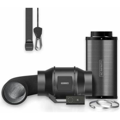 AC Infinity Air Filtration Kit 150 mm Inline Fan with Speed Controller Carbon Filter & Ducting Combo
