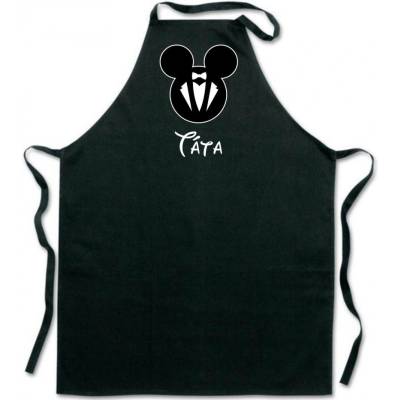 Povidlo.cz Zástěra Mouse Táta Černá