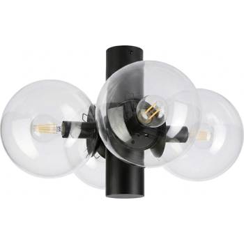 LAMKUR Плафон SFERIO 4xE14/5W/230V черен/прозрачен (LA60248)