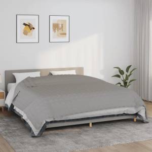 vidaXL Утежнено одеяло сиво 235x290 см 15 кг плат (350733)