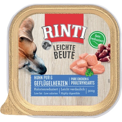 RINTI 18х300г Leichte Beute RINTI, консервирана храна за кучета - пиле и птичи сърца