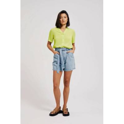 Moodo Women's denim shorts light blue čierna biela hnedá svetlomodrá krémová svetlozelená viacfarená
