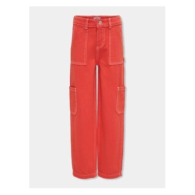 ONLY Текстилни панталони Vilje 15316877 Червен Straight Fit (Vilje 15316877)