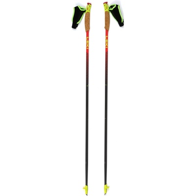 LEKI Щеки за бягане Leki Vertical K Running poles - Naturalcarbon / Bright Red / Neon Yellow - размер 135 cm (526-0592-0216)