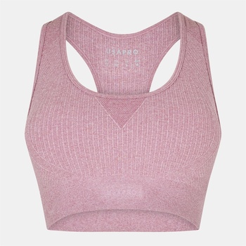 USA Pro UP Seamless Crop Sports Bra - Light Pink