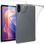 Xiaomi Калъф за Xiaomi Redmi Pad 2 - Прозрачен, Удароустойчив, 4-Ъглова Защита, TPU Материал, Стъклен протектор