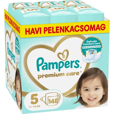 Pampers Premium Care месечен пакет пелени 11-16 кг Junior 5 (148 бр. ) (10DP010578)