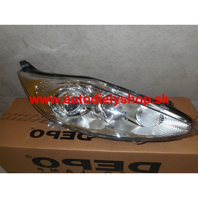 Ford FIESTA 11/2008- svetlo H1+H7 pravé značka " DEPO " šošovkové.