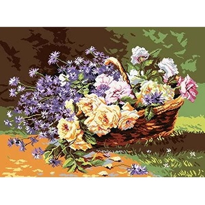 Казанлъшки гоблени Гоблен Кошница с цветя Anchor (Немски)