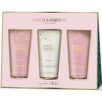 Baylis & Harding Jojoba, Vanilka & Mandľový olej krém na ruky 3 x 50 ml darčeková sada