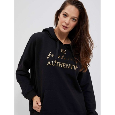 Moodo Черна дамска блуза с качулка Moodo Moodo | Cheren | ЖЕНИ | XS