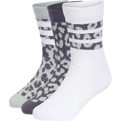 adidas Детски спортни чорапи Adidas Kid's YG Leo 3-Pack Sports socks - Aurora Onix / Wonder Sage / White - размер 25-27 (EU) (207-1489-0111)
