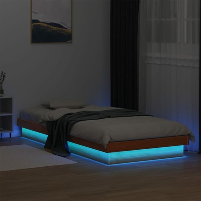 vidaXL 11461.844420 Rám postele s LED voskově hnědý masivní borovice