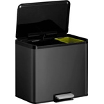 EKO-Europe Кош за разделно събиране на отпадъци EKO ESSENTIAL с педал (20 + 9 л) - черен (EKO 822829 - Black)