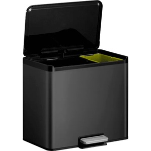 EKO-Europe Кош за разделно събиране на отпадъци EKO ESSENTIAL с педал (20 + 9 л) - черен (EKO 822829 - Black)