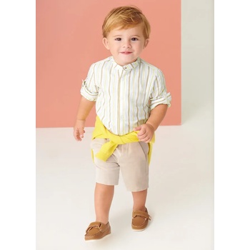 Image 1 of Mayoral Официални бермуди лен за бебе момче в бежово Майорал