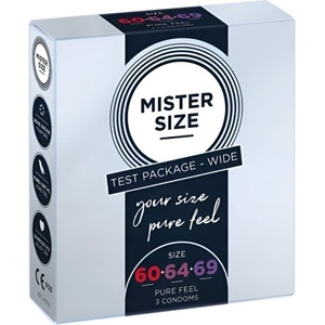 MISTER SIZE 3 бр. Mister Size 60-64-69 мм Презервативи с различни размери