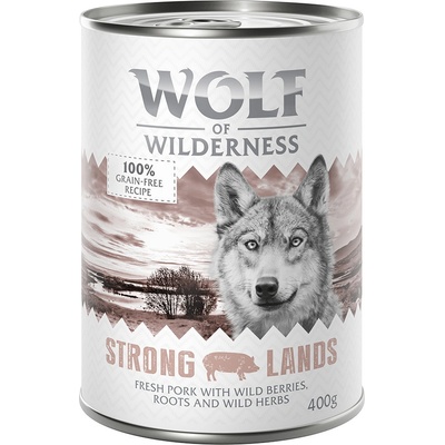 Wolf of Wilderness Adult Single Protein Strong Lands bravčové 6 x 400 g