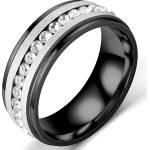 HARAHU Пръстен NO-17162 - Черен / Сребърен / 65mm KP17162