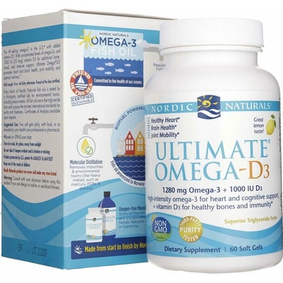 Nordic Naturals Ultimate Omega 1280 mg Citron 60 rybích kapslí