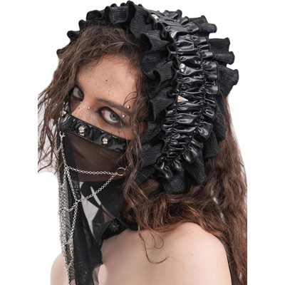 Devil fashion лента за глава DEVIL FASHION - Black Gothic Faux - AS202