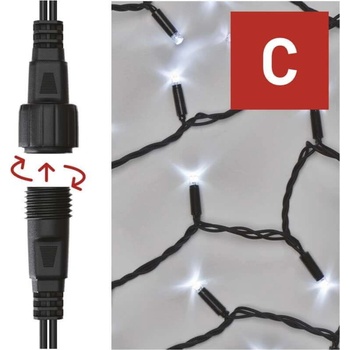 Emos D2AC01 Profi LED spojovacia reťaz čierna 5 m vonkajšia aj vnútorná studená biela časovač