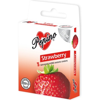 Pepino Strawberry - ароматизирани презервативи (3 бр. )