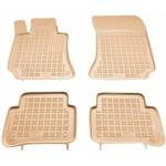 CarMart Гумени стелки за FORD Galaxy (1995-2006) / VW Sharan / SEAT Alhambra (1995-2010) - тип леген за 1, 2 и 3 ред седалки - Бежови
