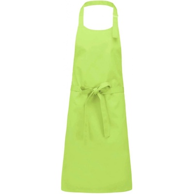 Kariban Zástěra přes hlavu bez kapes Pure limetková