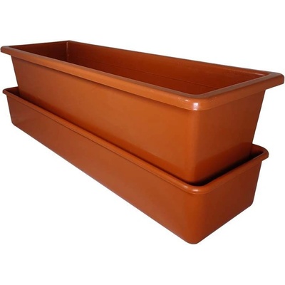 Lebiš Samozavlažovací truhlík 61x15x17 cm terakota