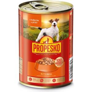 Propesko Dog Консерва пиле-черен дроб в сос 415 г