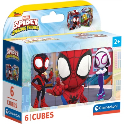 CLEMENTONI Obrázkové kostky Spidey a jeho úžasní přátelé, 6 kostek