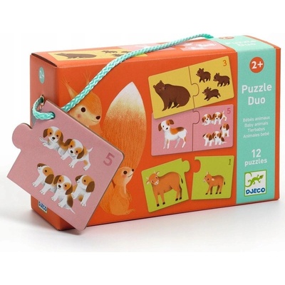 DJECO Puzzle Duo Zvieratká – rodičia a mláďatá