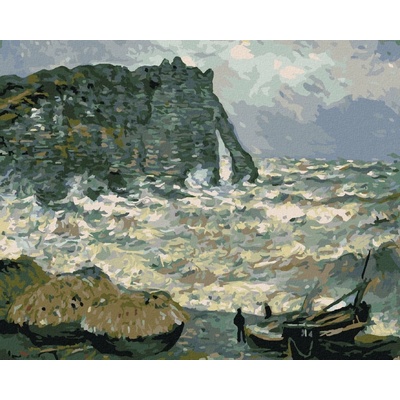 Zuty Malování Podle Čísel Příboj V Étretat Claude Monet 80 x 100 cm Plátno Rám
