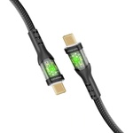 ProMate Data cable ProMate TRANSLINE-CC Type C към Type C, 60W PD, 120см - Черен