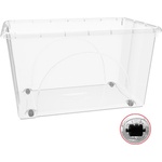 RECA PLAST КУТИЯ ЗА СЪХРАНЕНИЕ С КОЛЕЛА DUNE 60л 40x60x33см ПРОЗР (S1917048)