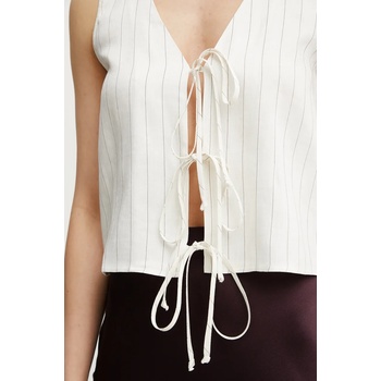 MARELLA Блуза с лен Marella ISOLANA дамска в бежово с десен 2513161014200 (2513161014)