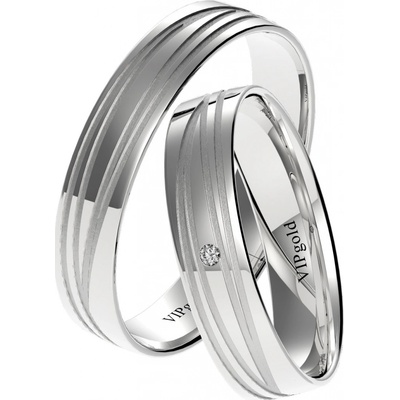 VIPgold Svadobné obrúčky 7450 biele zlato