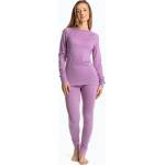 WOOLCANO Дамски комплект термобельо WOOLCANO Merino SET0543 лилаво