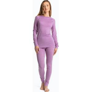 WOOLCANO Дамски комплект термобельо WOOLCANO Merino SET0543 лилаво