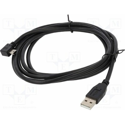 Delock 82682 USB 2.0; USB A plug USB B mini plug 90° left/right 2m