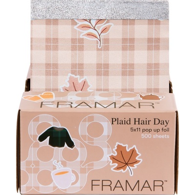FRAMAR Plaid Hair Day alu-fólie se speciálním povrchem 500 listů šířka 13 cm x délka 28 cm