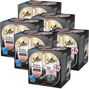 Sheba Perfect Portions с сьомга за възрастни котки 6 x (3 x 75 г)